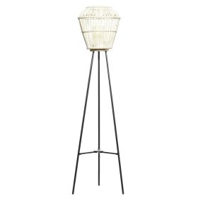 DecMode 13"W, 55"H Metal Natural Candle Lantern, White, 1 - Piece