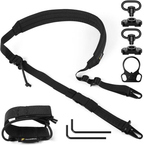QD Sling 2 Point Sling Quick Adjust Gun Sling With HK Hook Soft Shoulder Pad Sling, Rifle Sling For Hunting Tactical Strap QD Sling 2 Point Sling Quick Adjust Gun Sling With HK Hook Soft Shoulder Pad Sling, Rifle Sling For Hunting Tactical Strap