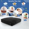 57 x 57 Inch Crash Pad Sensory Mat with Foam Blocks and Washable Velvet Cover