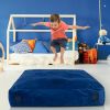 57 x 57 Inch Crash Pad Sensory Mat with Foam Blocks and Washable Velvet Cover